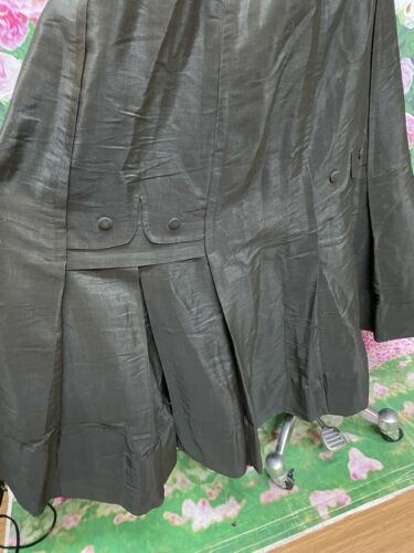 Antique Victorian Black Wool Skirt Edwardian Decorative Buttons - Fresh Stock Dated February 2026