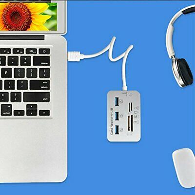 USB3.0 Card Reader and 3 Ports USB Hub, High Speed External Memory Card - Fresh Stock Dated February 2026