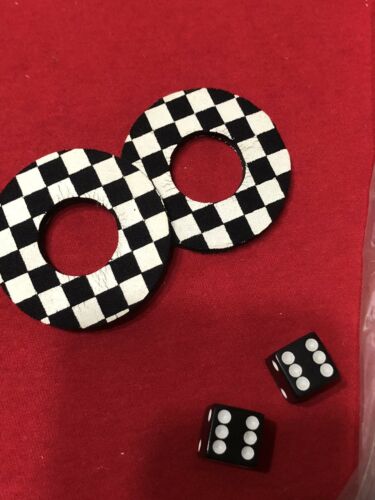 NEW AME TRI BLACK GRIPS USED DONUTS AND DICE VALVE CAPS OLD SCHOOL BMX - Fresh Stock Dated December 2025