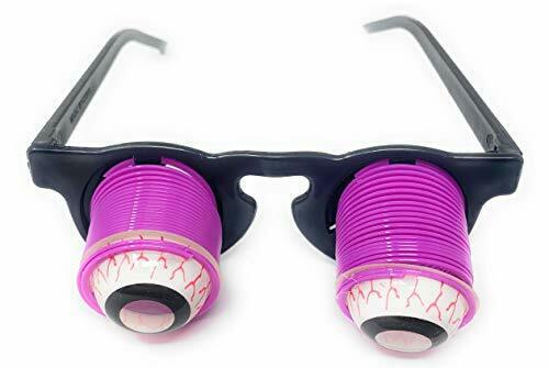 Bulk 18 Pack Halloween Colored Googly Eye Glasses - Purple, Orange and Green - Fresh Stock Dated February 2026