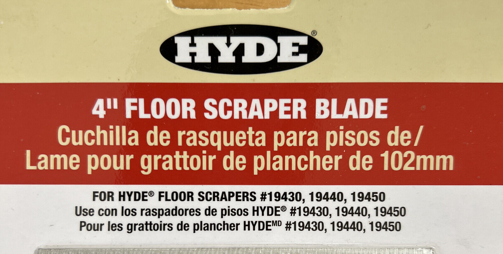 Hyde Replacement Floor Scraper Blade Carbon Steel 4