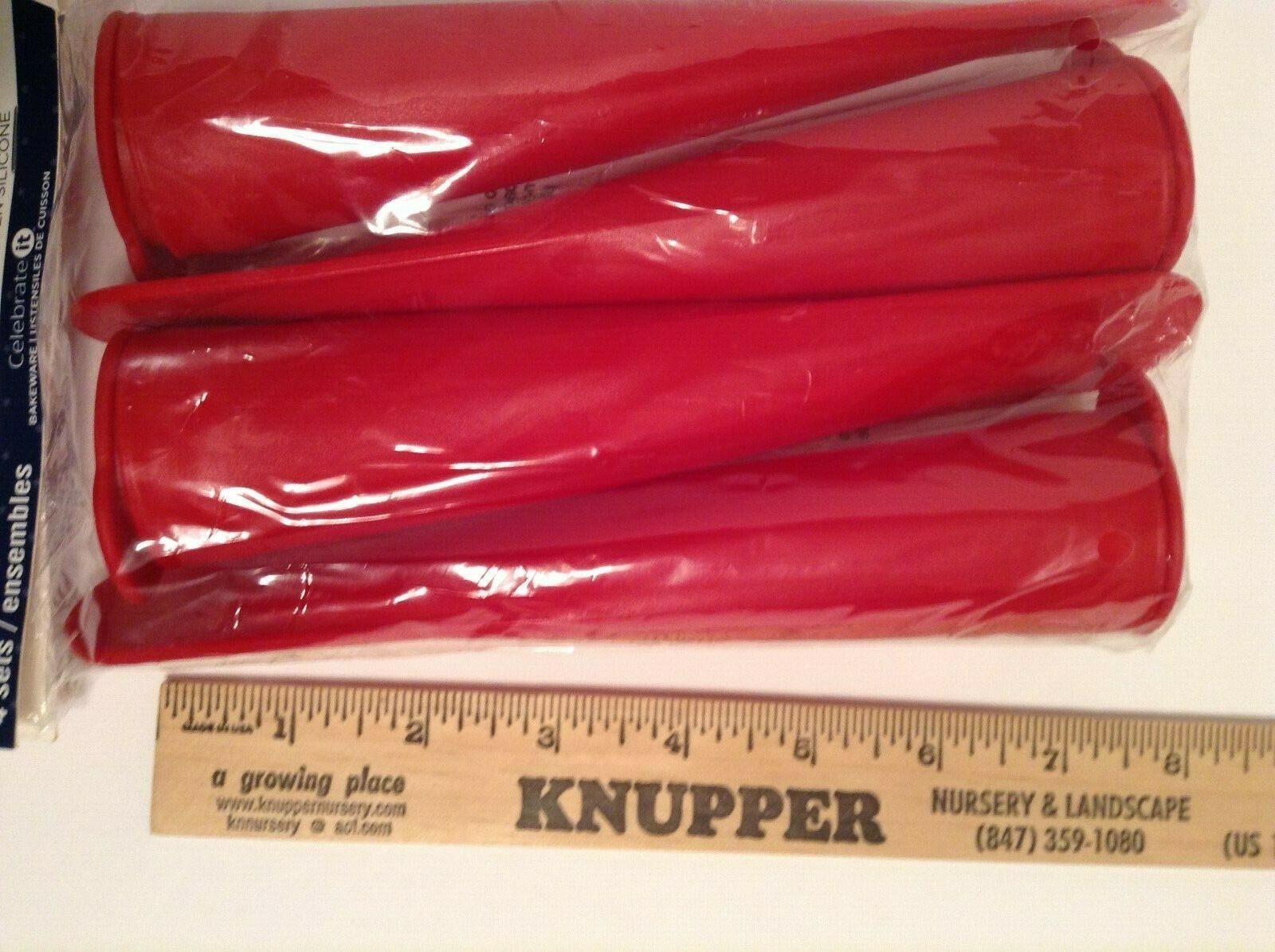 Celebrate It Red Silicone Ice Pop Push Pop Molds 7