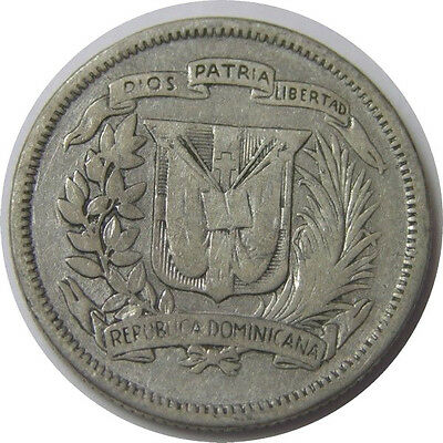 elf Dominican Republic 25 Centavos 1942 Philadelphia Mint   Princess WWII - Fresh Stock Dated December 2025