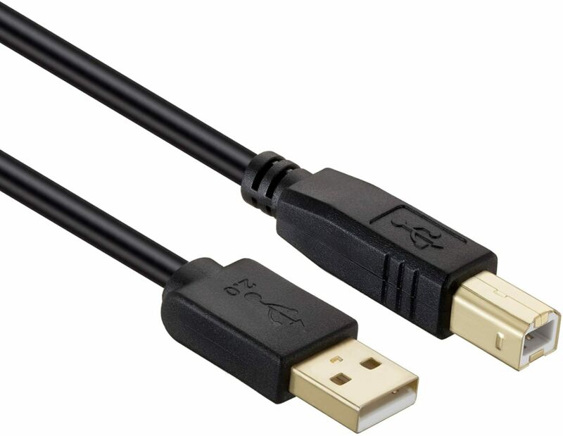 Printer Cable 20 ft, NC XQIN USB 2.0 Cord Type A-Male to 20ft - Fresh Stock Dated February 2026