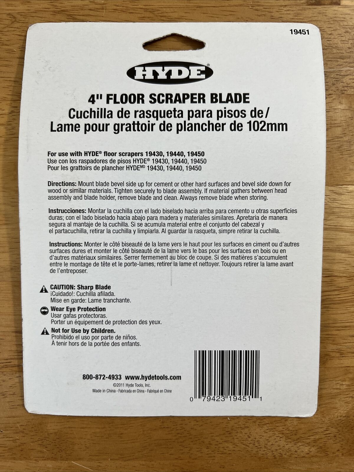 Hyde Replacement Floor Scraper Blade Carbon Steel 4