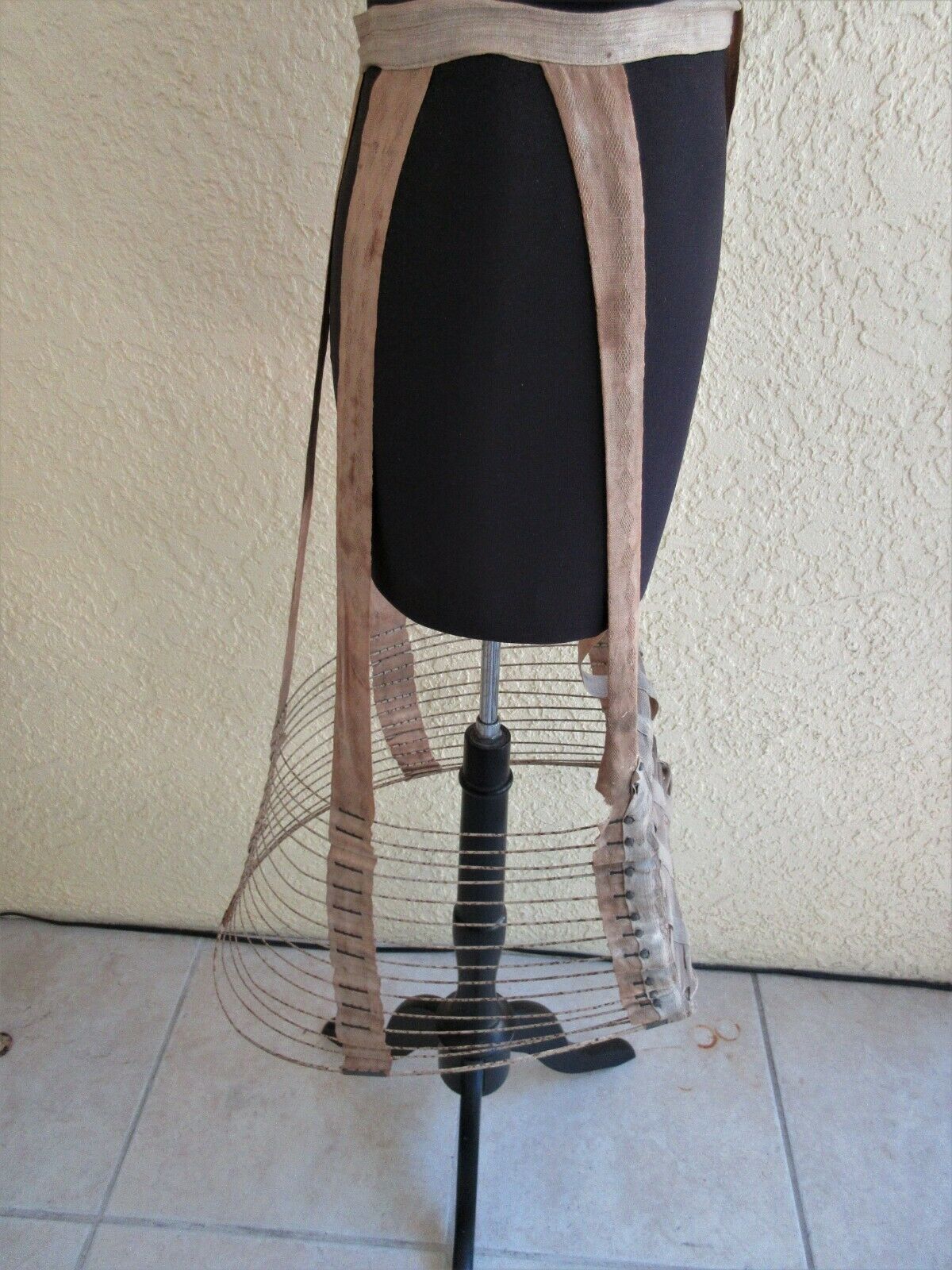 ANTIQUE VICTORIAN 1800's WIRE HOOP CAGE CRINOLINE SKIRT - Fresh Stock Dated March 2026