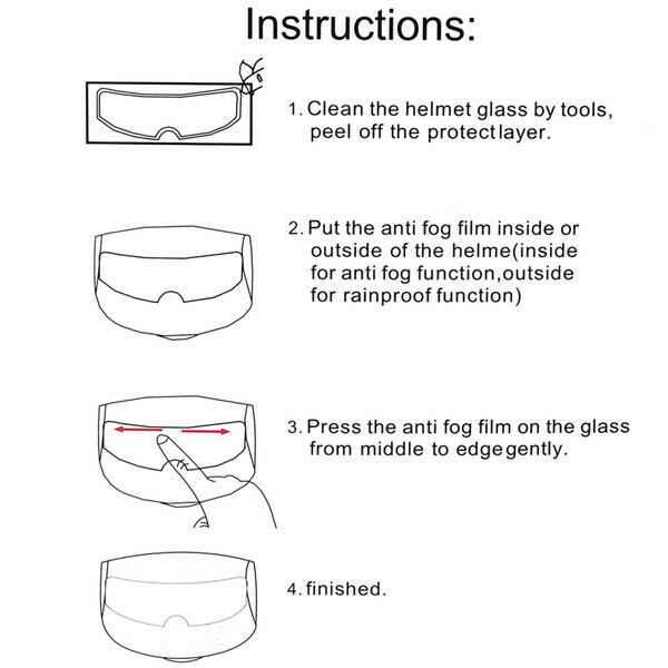 Universal Motorcycle Helmet Clear Anti-rain Patch Film Waterproof Lens Membrane - Fresh Stock Dated February 2026