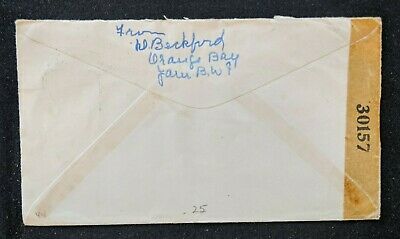 1944 Jamaica Censorship Airmail Cover to Kansas City MO - Fresh Stock Dated February 2026