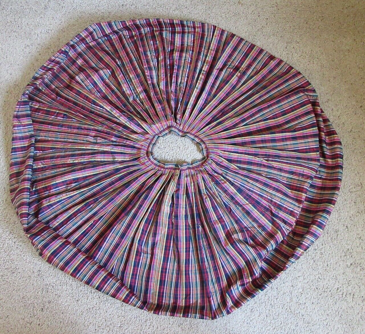 NOS Vintage 1950s Hot Pink Plaid Taffeta Full Circle Skirt Nelly de Grab Size M - Fresh Stock Dated February 2026
