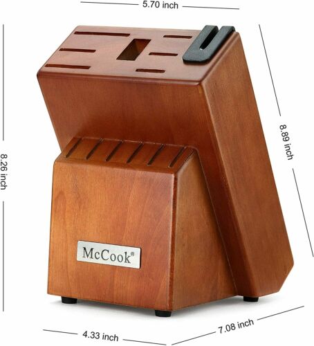 McCook MC29 15-Piece Kitchen Cutlery Set Knife Block Set Built-in Sharpener - Fresh Stock Dated December 2025