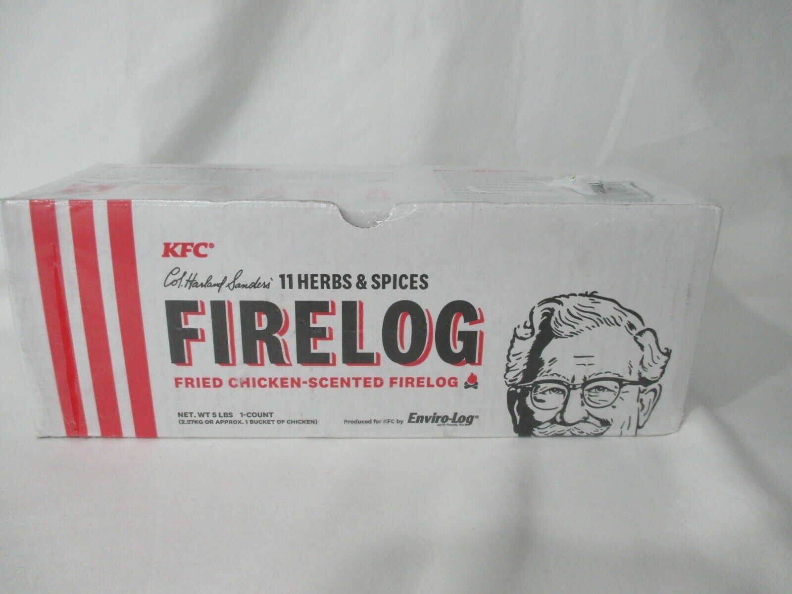 KFC Fire Log Kentucky Fried Chicken 11 Herbs Spices Enviro Log USA New Sealed - Fresh Stock Dated December 2025