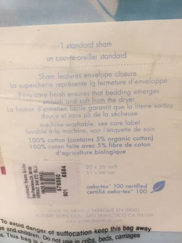 Pottery Barn Kids Mermaid Blue Sham - Fresh Stock Dated December 2025