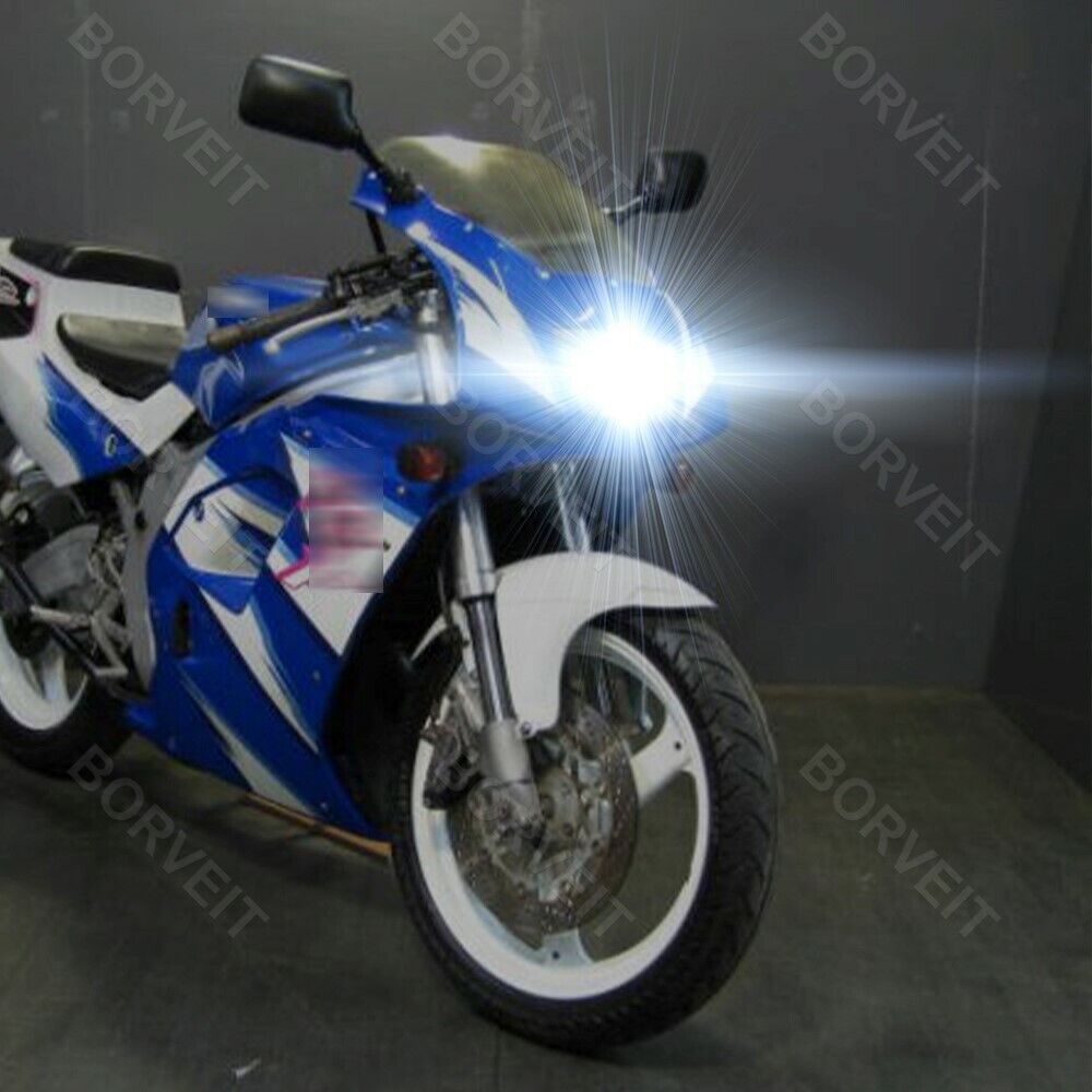 2x 100W H4 9003 LED Bulbs Hi/Lo Beam For Motorcycle Headlight 6000K Super White - Fresh Stock Dated March 2026