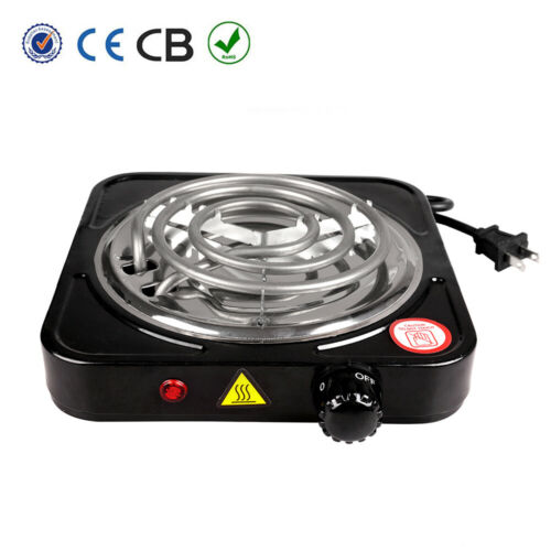 Portable 1000W Single Electric Burner Hot Plate 110V Portable Stove Stainless - Fresh Stock Dated December 2025