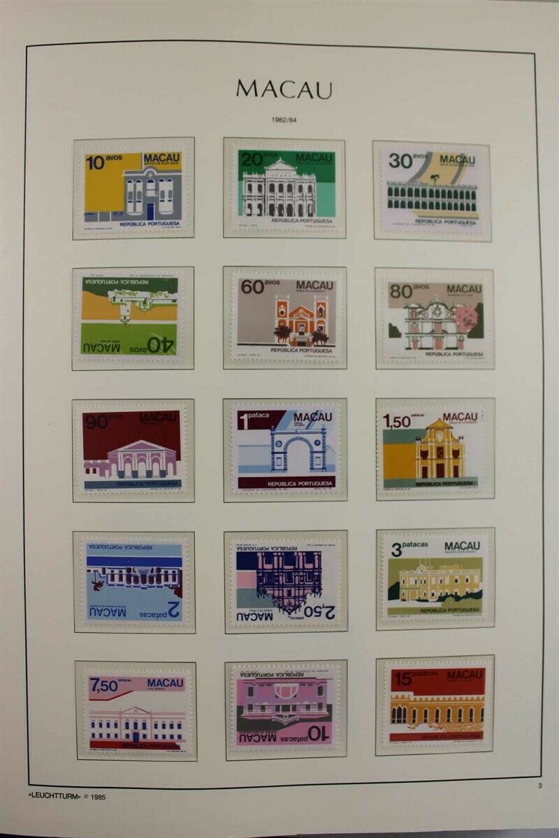 MACAU MACAO 1976-1996 MNH Lighthouse Album Stamp Collection - Fresh Stock Dated February 2026
