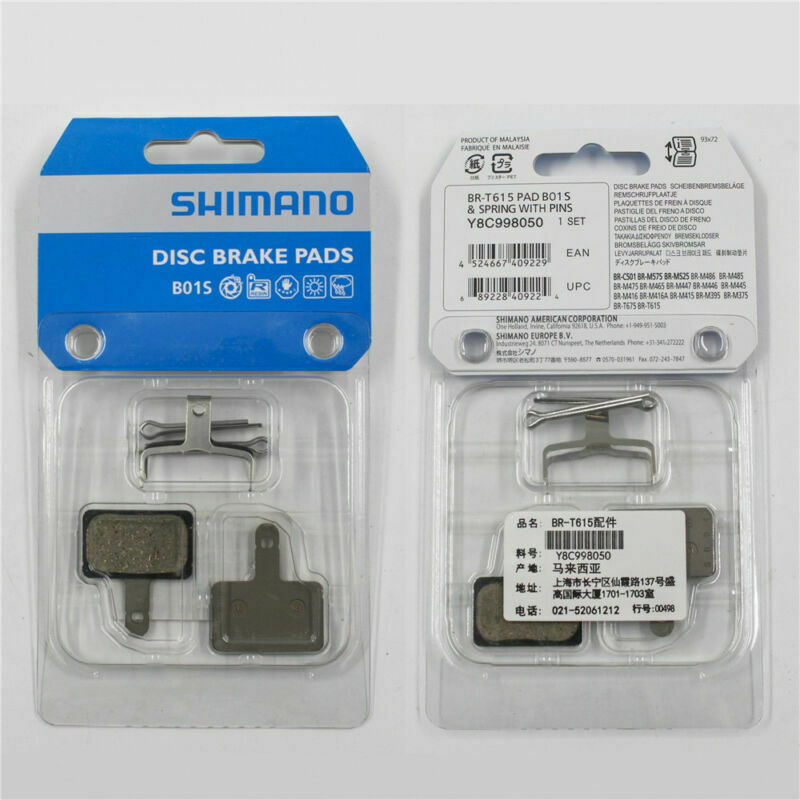 2set Bicyc Shimano B01S Resin Disc Brake Pads for M315 MT200 Acera, Altus, Deore - Fresh Stock Dated February 2026