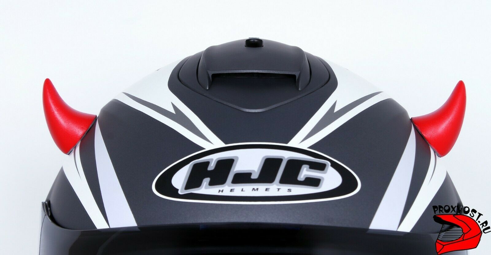 Devil Horns red for helmet Motorcycle Bike Ski Snow - Fresh Stock Dated February 2026