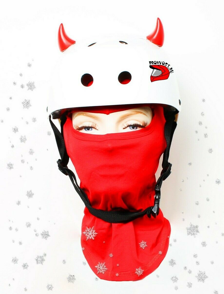 Devil Horns red for helmet Motorcycle Bike Ski Snow - Fresh Stock Dated February 2026