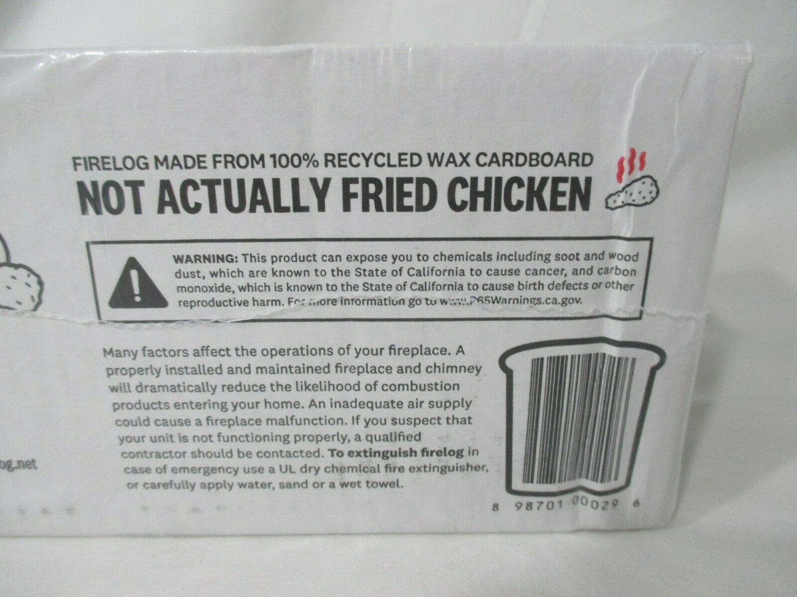 KFC Fire Log Kentucky Fried Chicken 11 Herbs Spices Enviro Log USA New Sealed - Fresh Stock Dated December 2025