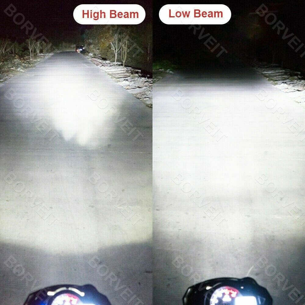 2x 100W H4 9003 LED Bulbs Hi/Lo Beam For Motorcycle Headlight 6000K Super White - Fresh Stock Dated March 2026