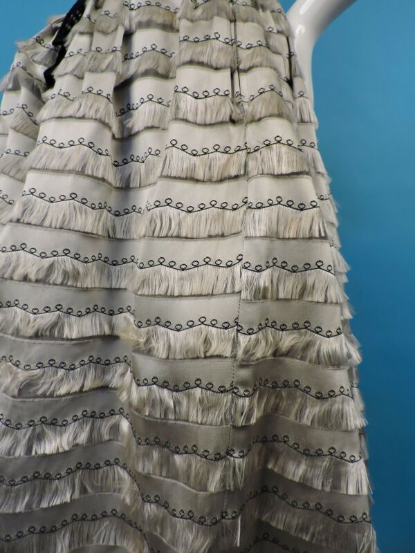 VINTAGE 1950’S EYELASH SATIN FULL SKIRT W VELVET TRIM - Fresh Stock Dated February 2026