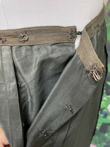 Antique Victorian Black Wool Skirt Edwardian Decorative Buttons - Fresh Stock Dated February 2026