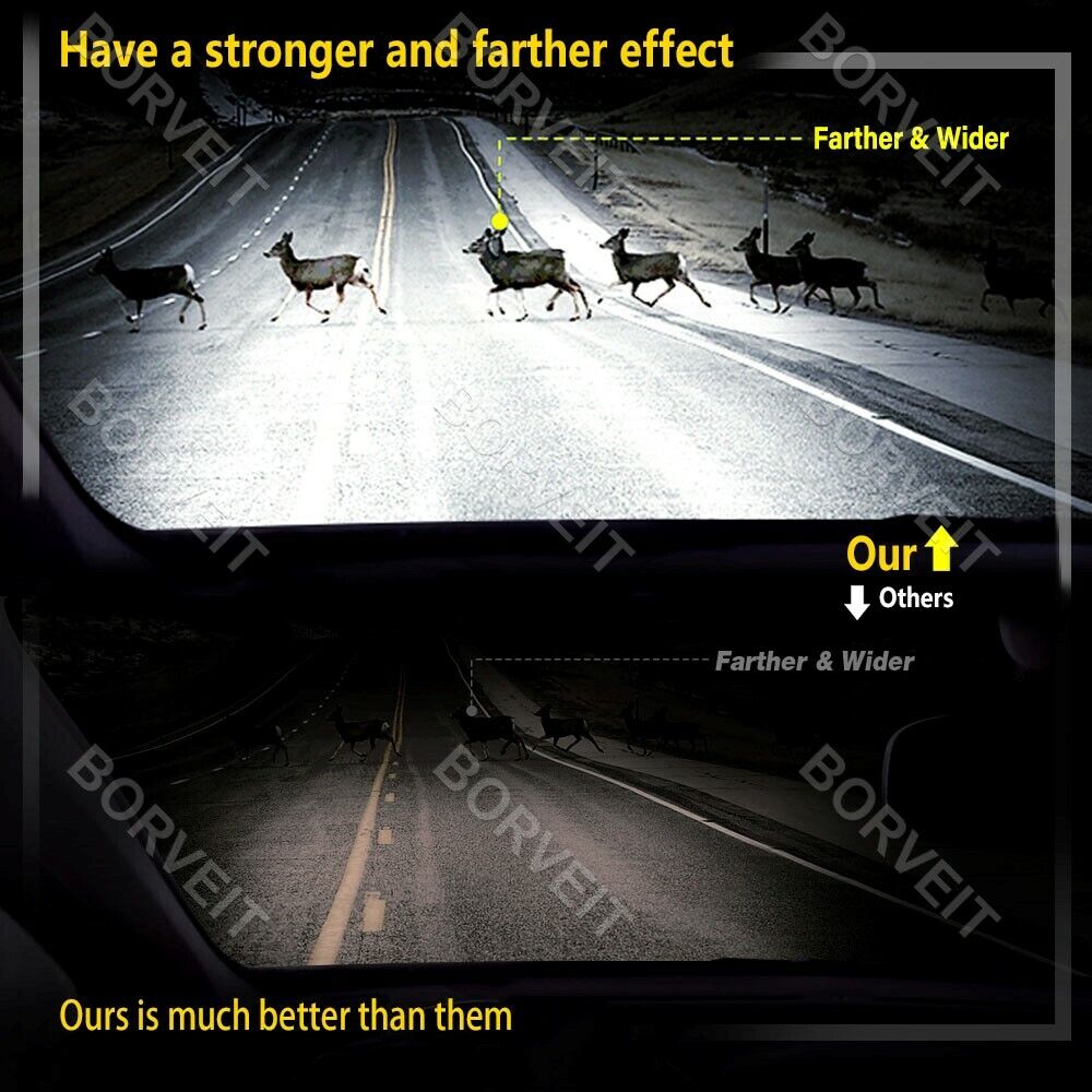 2x 100W H4 9003 LED Bulbs Hi/Lo Beam For Motorcycle Headlight 6000K Super White - Fresh Stock Dated March 2026