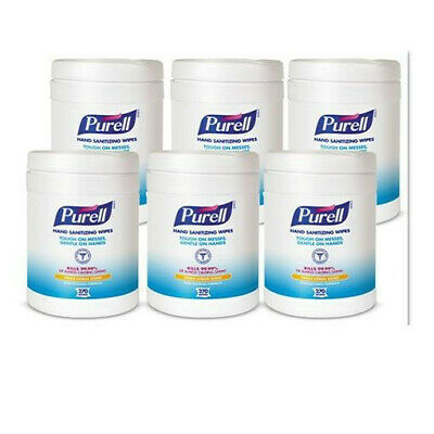 PURELL 911306CT 6-Pc. 270-Sheet 6 x 6-3/4 Sanitizing Hand Wipes - White New - Fresh Stock Dated December 2025