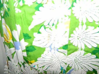 Vintage LA SHACK CESTARO Green Floral Print Lace Trim Dress Size 10 - Fresh Stock Dated March 2026