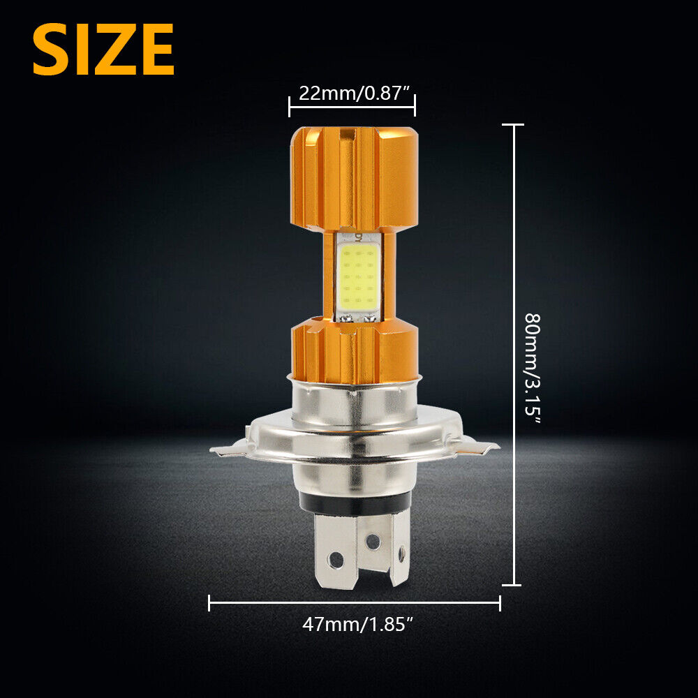 For Kawasaki KLR650 1988-2007 KLR250 1993-2005 1x H4 9003 LED Headlight Kit Bulb - Fresh Stock Dated February 2026