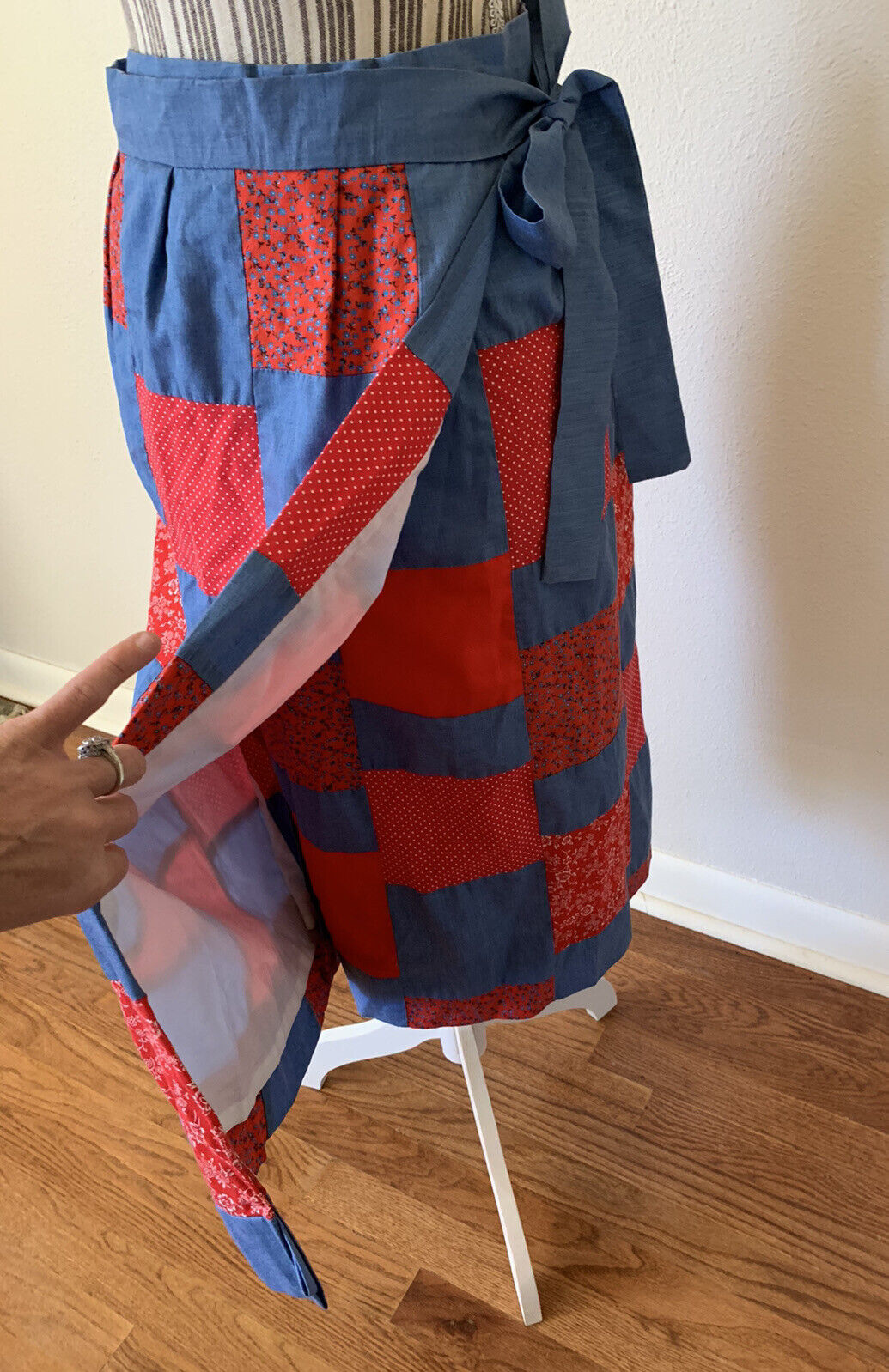 Vintage 1970s Patchwork Wrap Skirt Womans S/M - Fresh Stock Dated March 2026