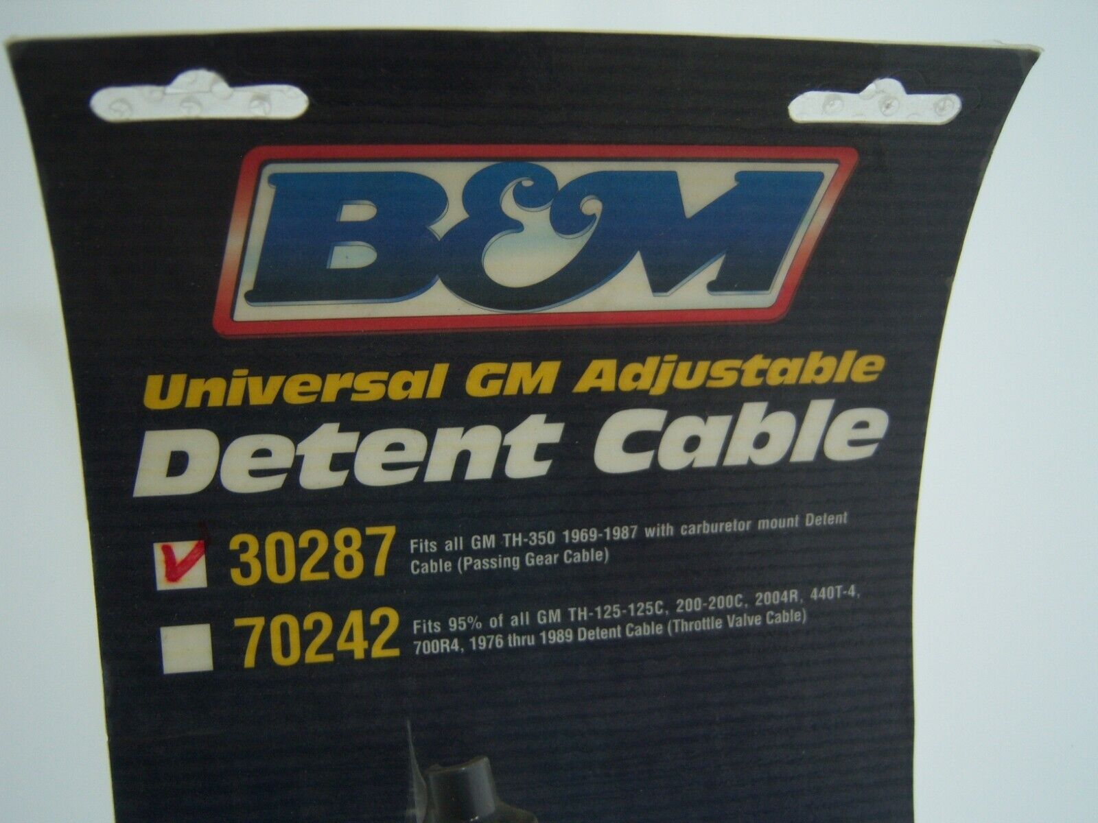 B & M DETENT CABLE GM 30287 69-87 Passing Gear Vtg Muscle TH-350 Carburetor New - Fresh Stock Dated February 2026