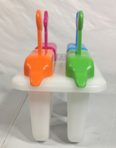 Vintage Lickety Sip Frozen Popsicle Maker 4-Section Ice Pop Mold Freeze Summer - Fresh Stock Dated February 2026