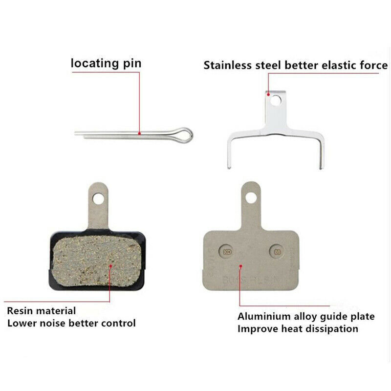 2 Pair Shimano B01S Resin Pad Bicycle MTB Disc Brake Pads for BR-MT200 M355 M395 - Fresh Stock Dated February 2026