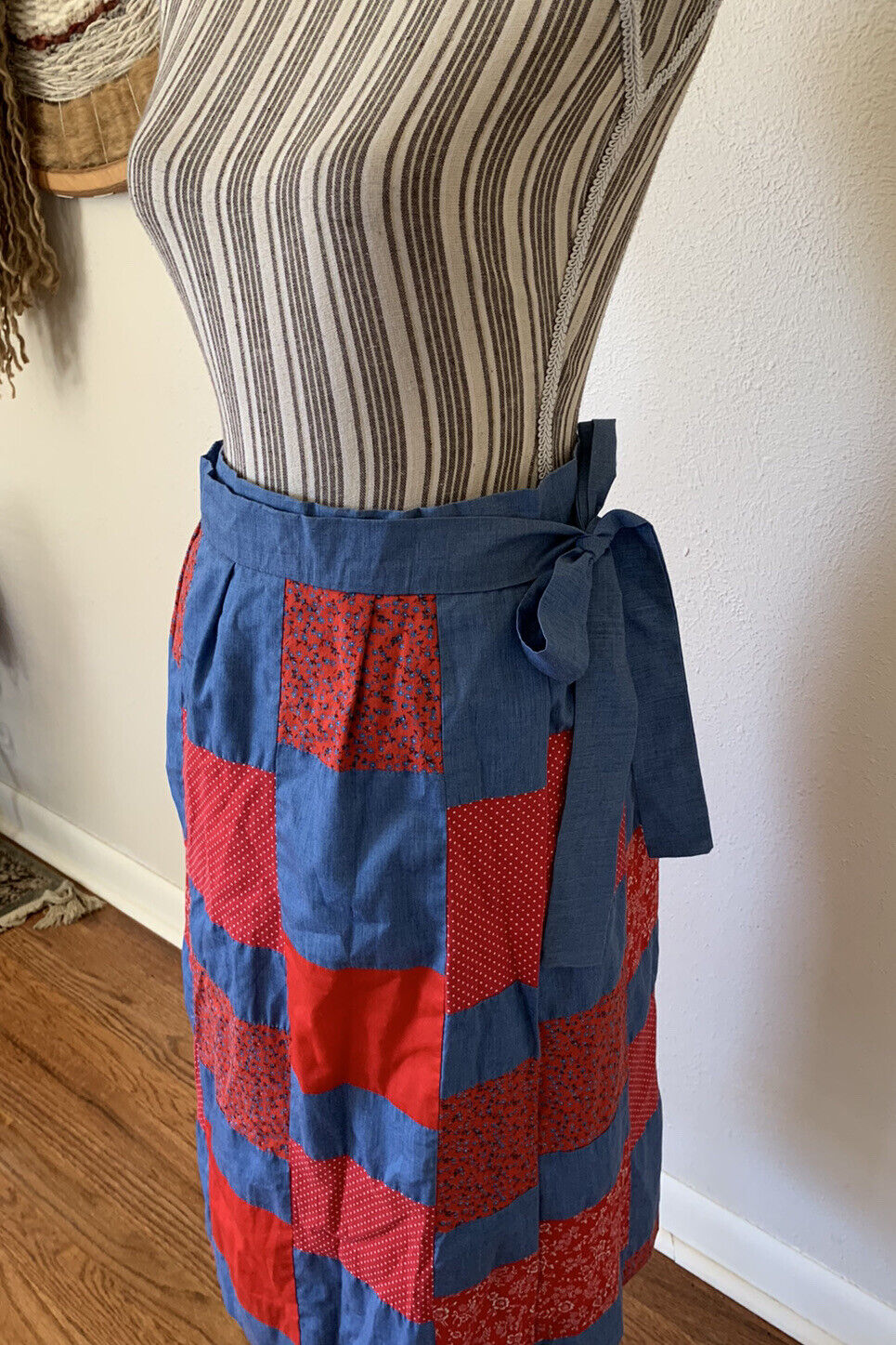 Vintage 1970s Patchwork Wrap Skirt Womans S/M - Fresh Stock Dated March 2026