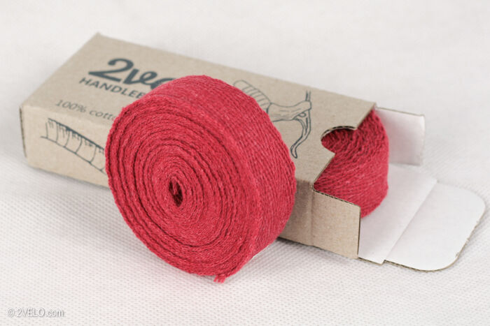2Velo TOP COTTON Vintage HANDLEBAR TAPE vintage deep red - Fresh Stock Dated December 2025