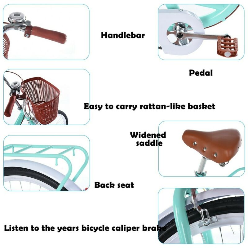 26 Inch Classic Bicycle Retro Bicycle Beach Cruiser Bicycle Retro Bicycle - Fresh Stock Dated February 2026