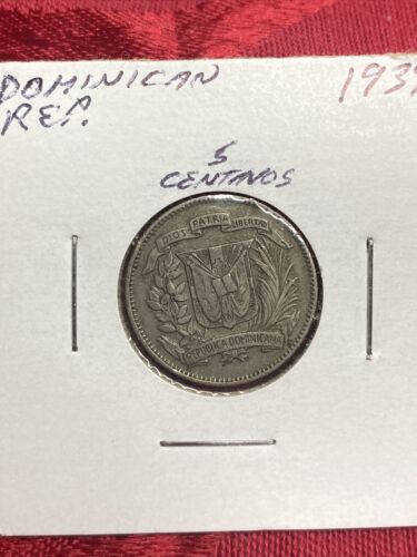 1939 Dominican Republic Five Centavos Coin - Fresh Stock Dated February 2026