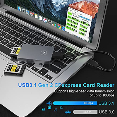 Aluminum CFexpress Card Reader Type B USB 3.1 Gen 2 10Gbps RT-CR9 - Fresh Stock Dated February 2026