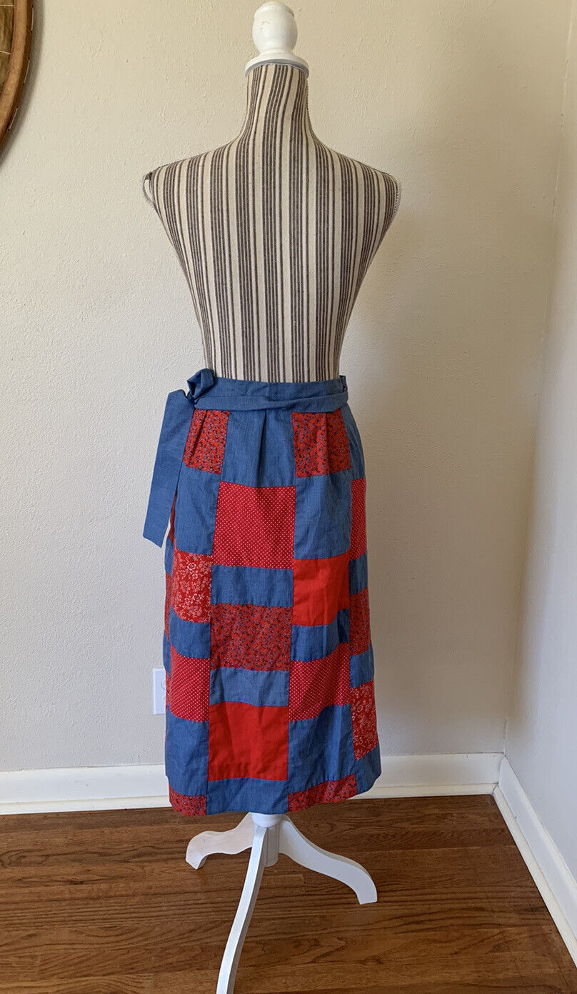Vintage 1970s Patchwork Wrap Skirt Womans S/M - Fresh Stock Dated March 2026