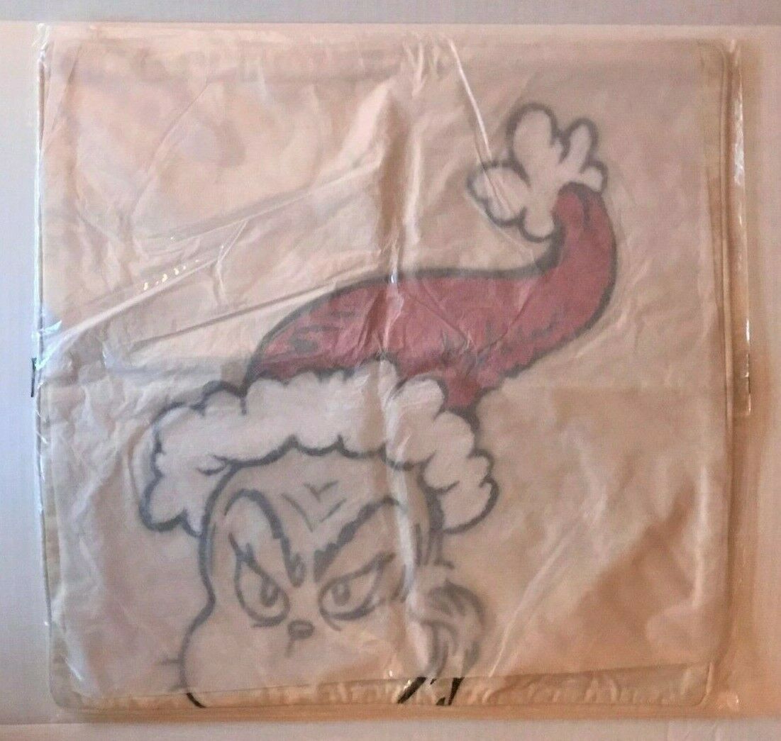 Pottery Barn Teen Kids Dr Seuss THE GRINCH Christmas Sequin Pillow Cover NEW/NWT - Fresh Stock Dated December 2025