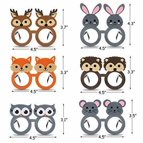 14PCS Woodland Animal Party Glasses Funny Forest Friends Kids Costume Eyewear - Fresh Stock Dated February 2026