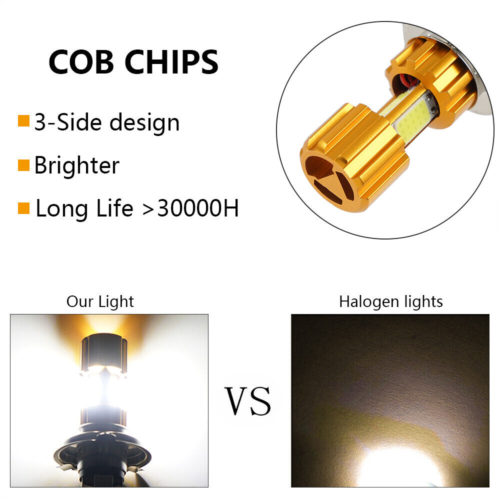 For Kawasaki KLR650 1988-2007 KLR250 1993-2005 1x H4 9003 LED Headlight Kit Bulb - Fresh Stock Dated February 2026