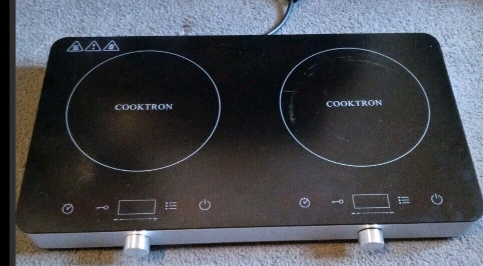 COOKTRON Double Induction Cooktop Burner with Fast Warm-Up  Assorted Styles - Fresh Stock Dated February 2026