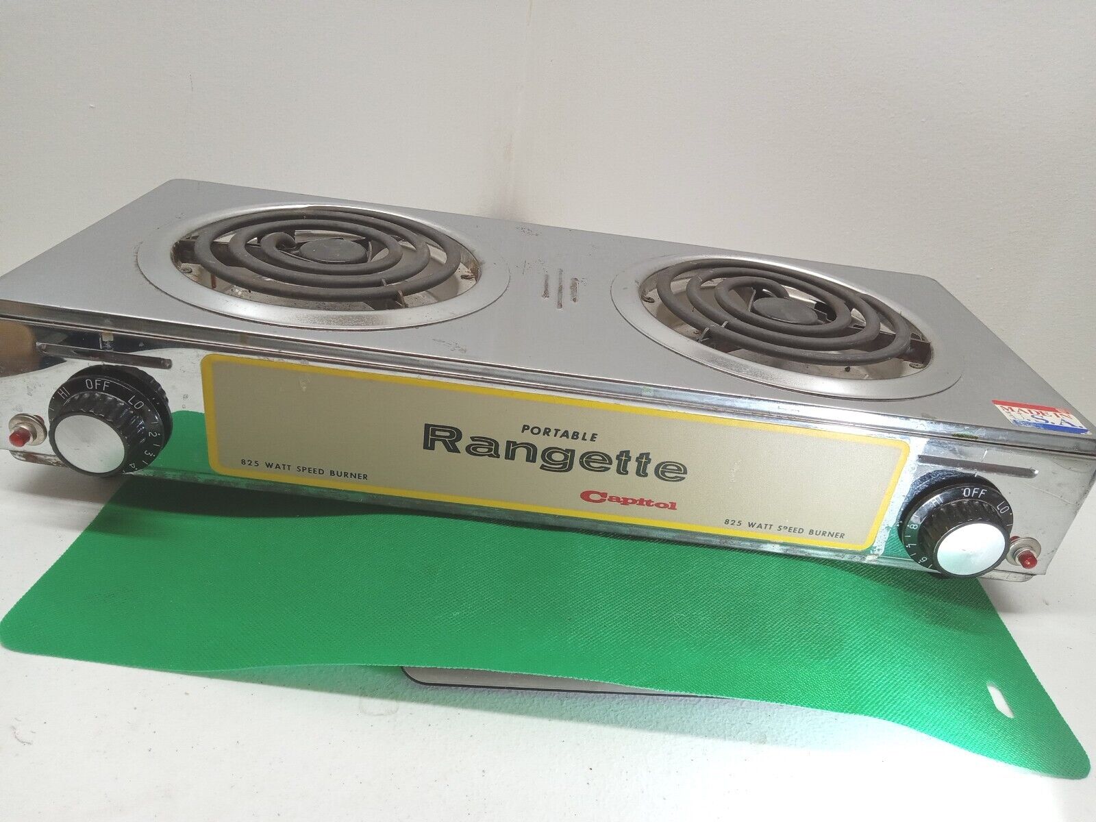 Capitol Rangette Portable Dual Electric Vintage Dual Stove Works good! - Fresh Stock Dated February 2026