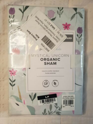 Pottery Barn Kids Mystical Unicorn Organic Sham - Fresh Stock Dated December 2025