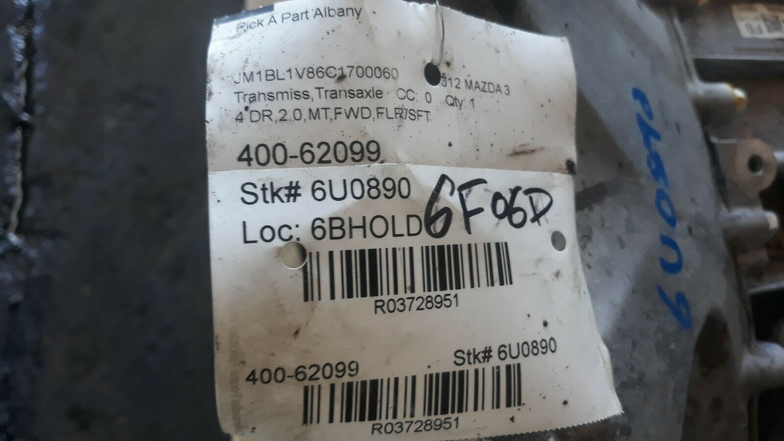 ✔ 2012-2016 Mazda 3 2.0L 6 Speed SKYACTIV Manual Transmission 86K Miles - Fresh Stock Dated February 2026