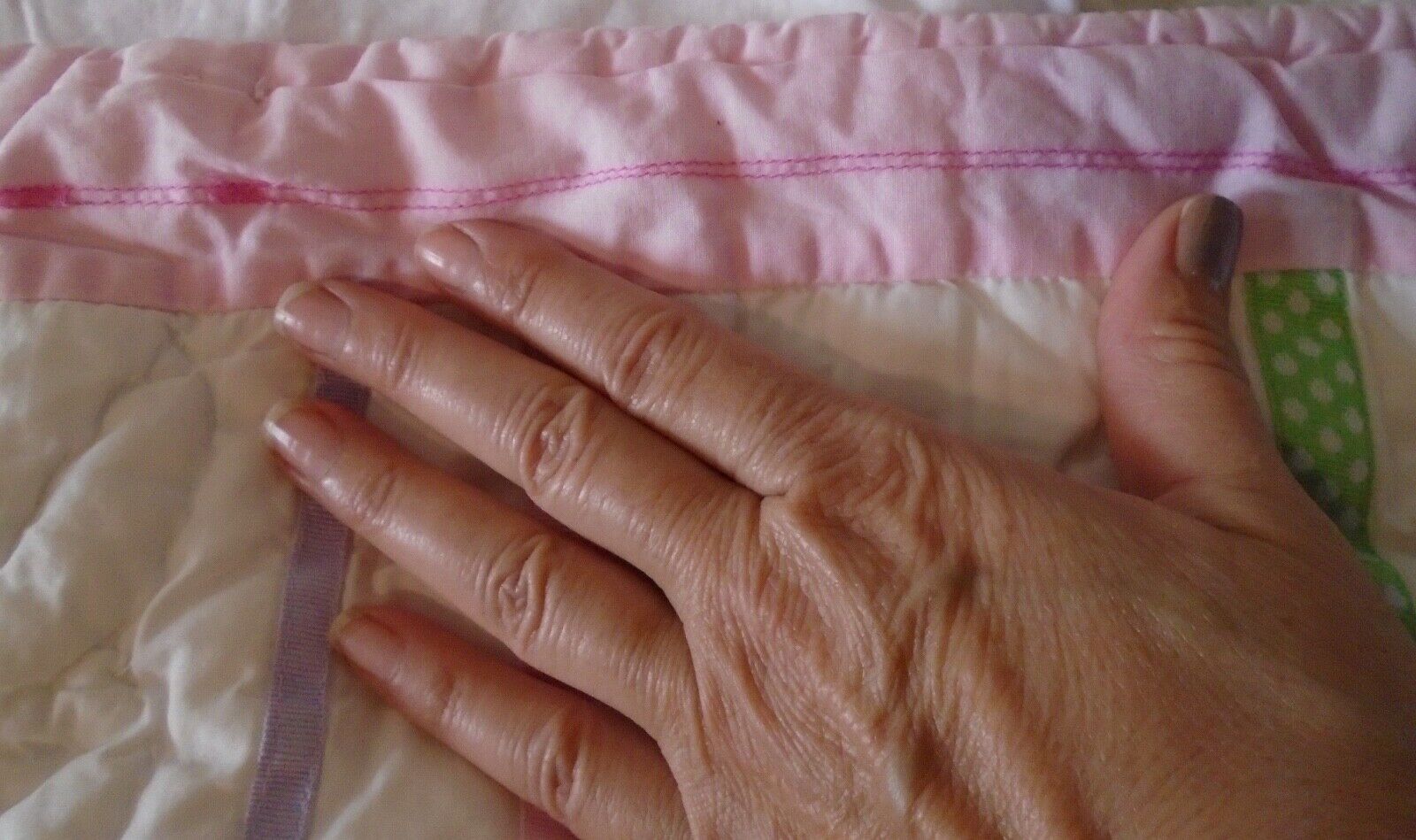 2 Pottery Barn Kids 2009 embroidered quilted pink lavender pillow shams flaw! - Fresh Stock Dated February 2026