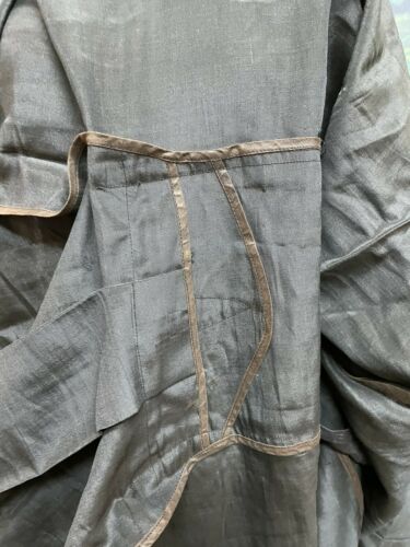 Antique Victorian Black Wool Skirt Edwardian Decorative Buttons - Fresh Stock Dated February 2026