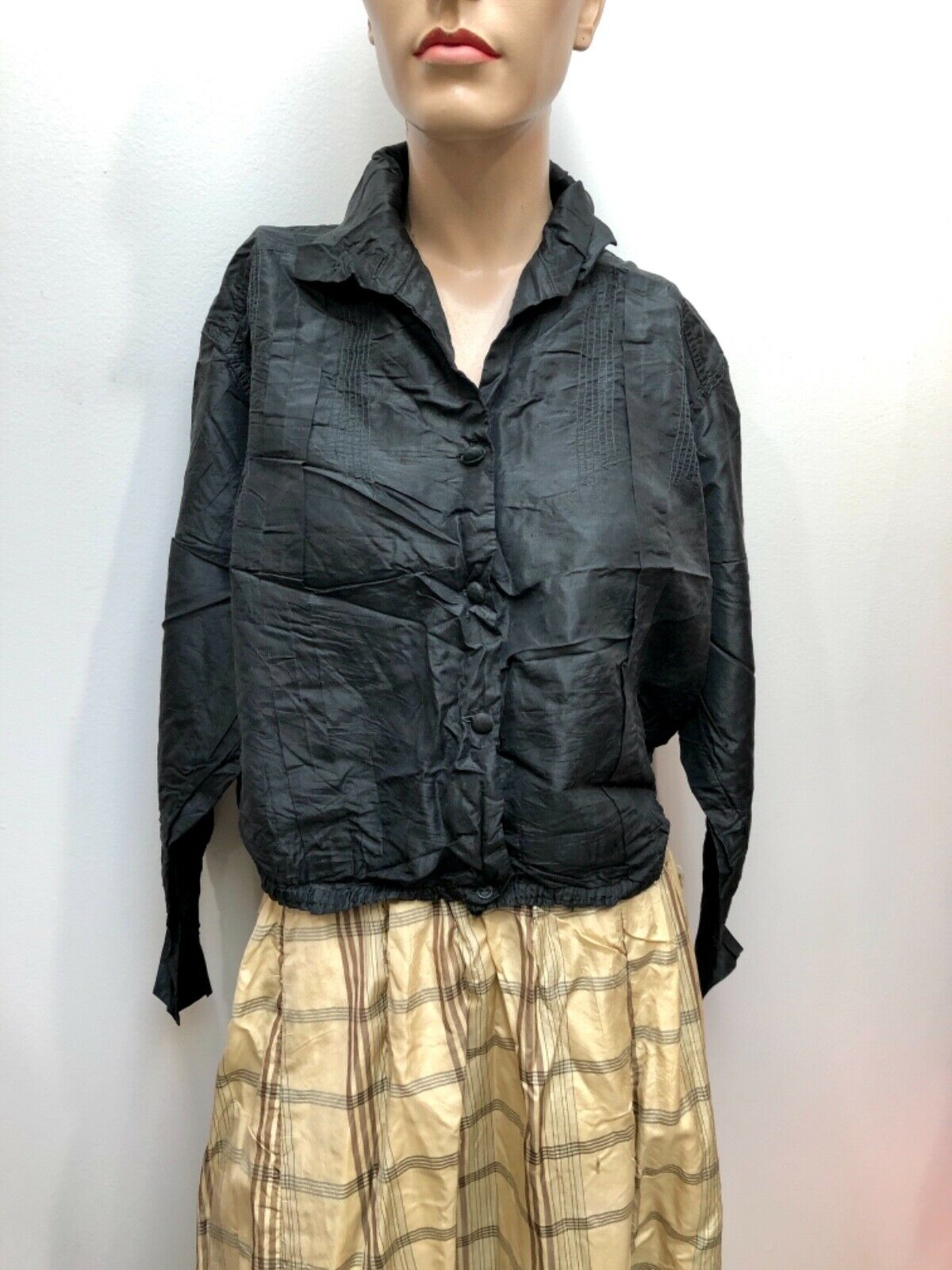 6Pc VICTORIAN Edwardian CLOTHING LOT *PLAID SILK SKIRT Bodices EYELET PETTICOAT+ - Fresh Stock Dated February 2026